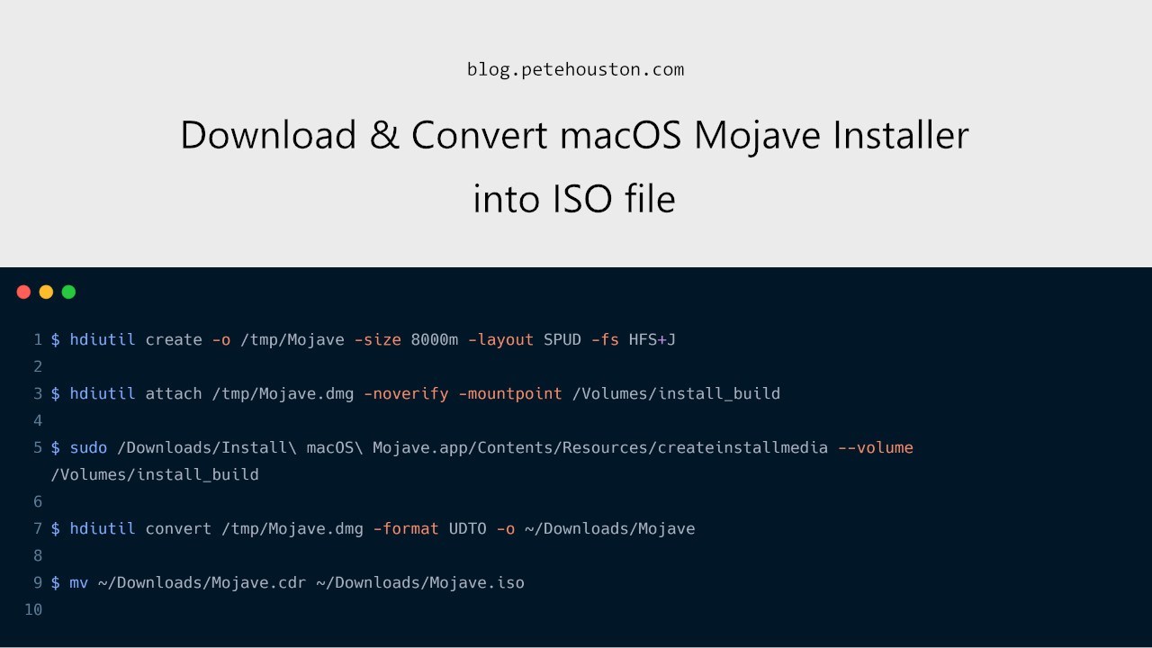 Macos command for building iso file
